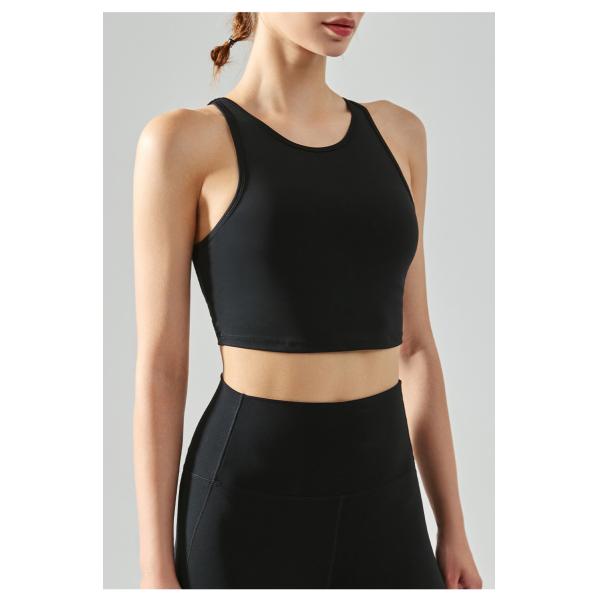 Boat Neck Recycled Womens Sports Bra High Impact Workout Underwear