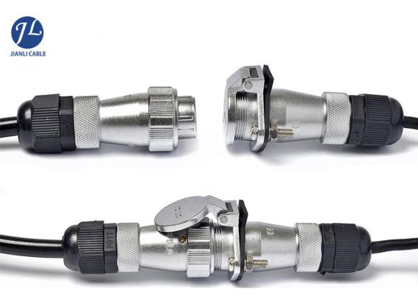 30CM Length Car Rear View Camera Cable / Truck Trailer Extension Cable Round Shape