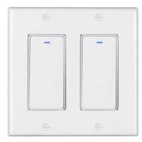 Bande du commutateur 2 de mur d'Alexa 100VAC Wifi Smart de contrôle de voix pour l'hôtel/maison