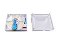 FTTH ABS interior 1 núcleo SC adaptador de fibra óptica invisível caixa de saída de parede
