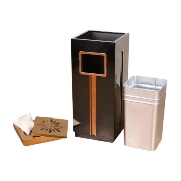 Hotel Dustbin Square Commercial Trash Bin Luxury Trash Can Waste Bins Stainless Steel Garbage Container