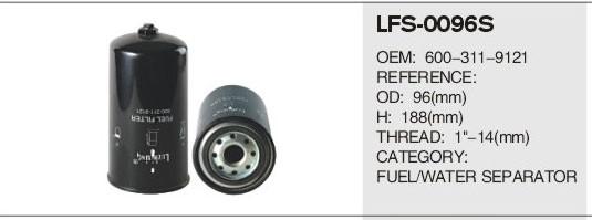 Truck Diesel engine parts fuel  filter  for komtsu  6136-51-5121