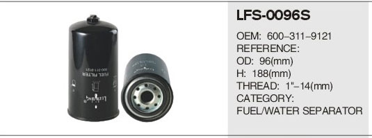 Truck Diesel engine parts oil filter  for komtsu  600-311-9121