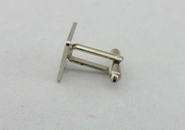 Brass Stamped With Soft Enamel Cufflink , Gold Nickel Plating For School