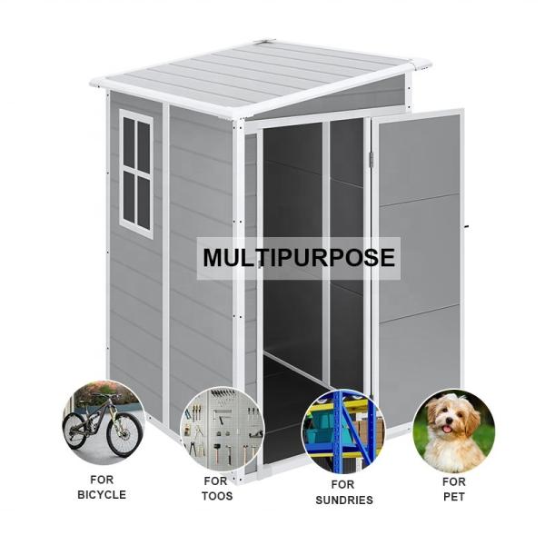 Durable Eco-Friendly Plastic Garden Shed Windproof Outdoor Storage Shed