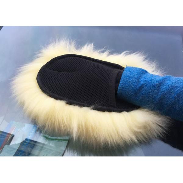 Перчатка неподдельного Ламбсвоол перчатки мойки овчины белого длинного одиночная бортовая для автомобиля чистого