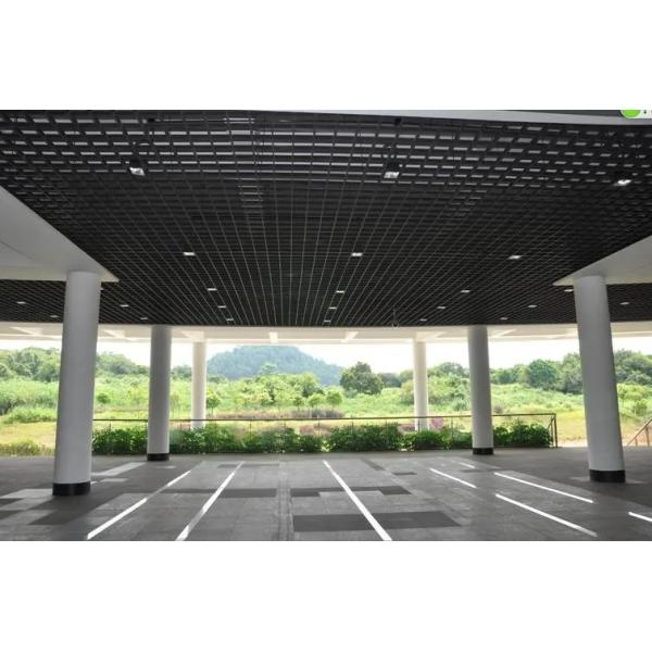100x100 Metal Ceiling Tiles Grille Spacing Aluminum Cell Building Ceiling Decoration