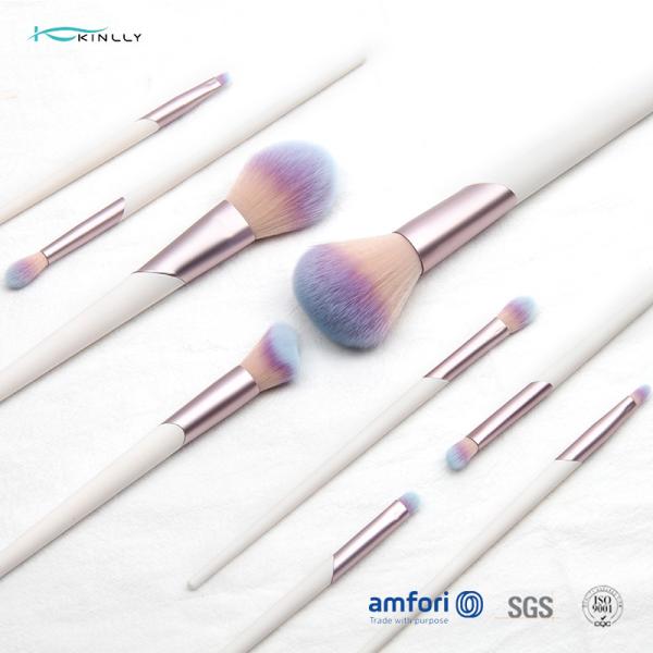 Белый макияж 100% Vegan 9PCS чистит набор щеткой перемещения