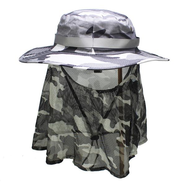 62cm UPF 50+ Outdoor UV Protection Unisex Bucket Hat With Neck Cover