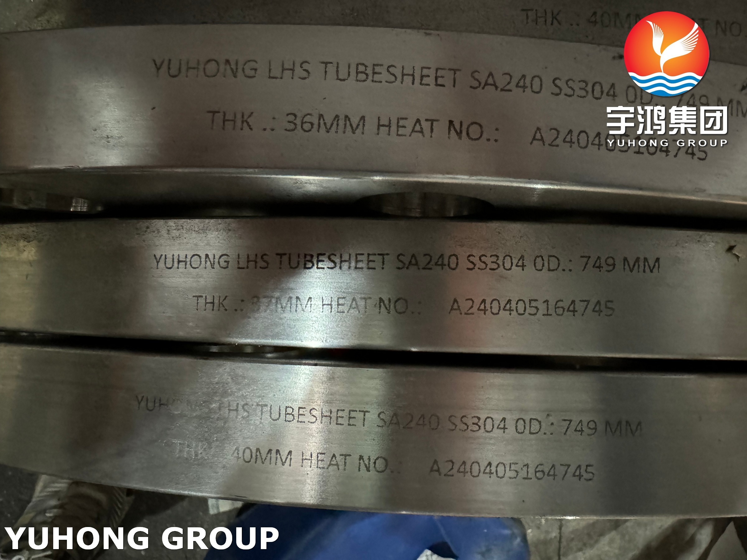 ASME SA240 304 Stainless Steel Tubesheet with Precision CNC Drilled Holes for Heat Exchanger Core Compliant with TEMA Standards