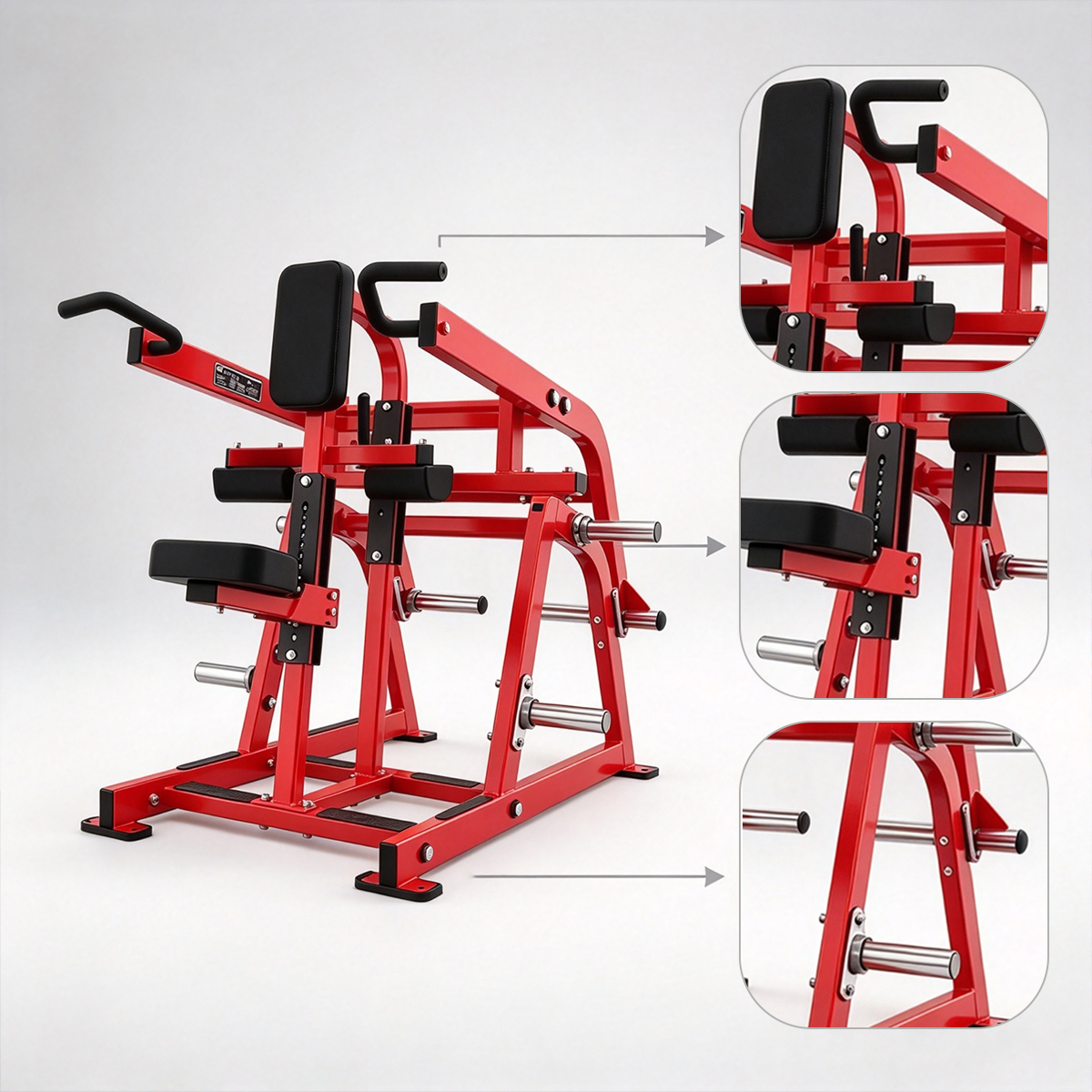 Seated Dip Machine Plate Loaded Steel Triceps Training Equipment for Commercial Gym Workouts