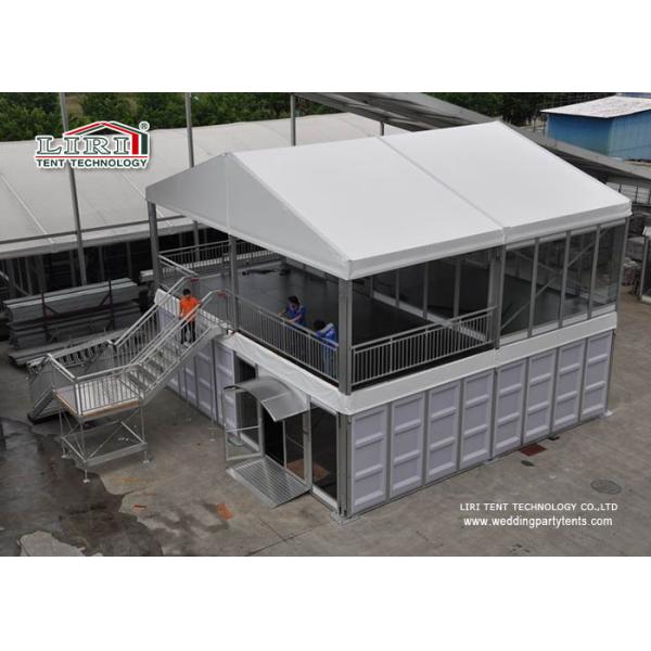 White PVC Aluminum Two Story Tent For Outdoor Event VIP Lounge