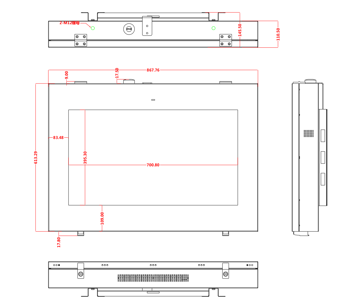 32 Inch 1920x1080 HD Outdoor LCD Display with 50000~100000hours Lifespan for Digital Signage