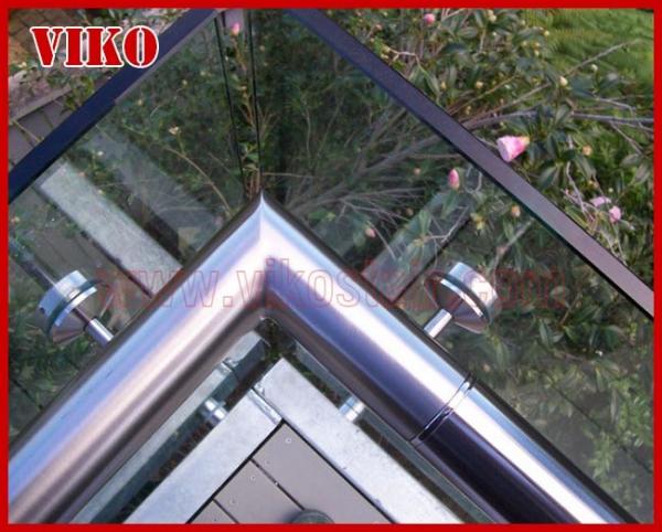 Glass Spigot For Glass Railing VH117SB Tempered glass 304 stainless steel Cap Handrail Glass Spigot UChannel RailingClea