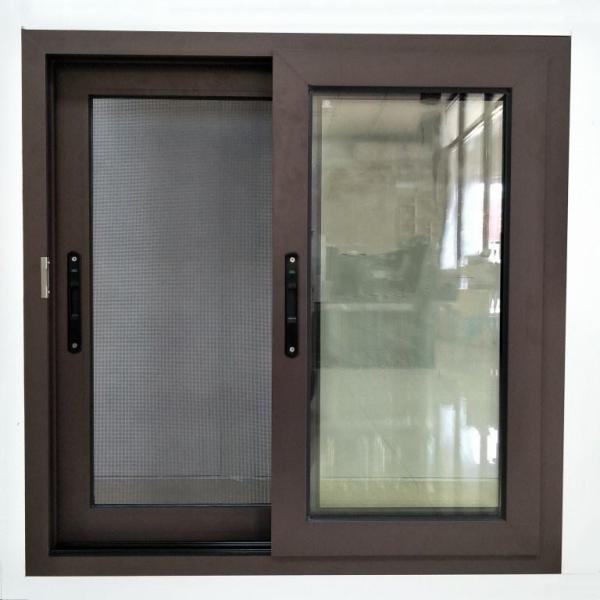 Large Size Double Glass Aluminum Sliding Windows with FiberGlass Screen Netting Material