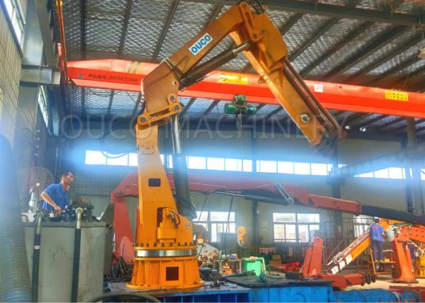 Electric Foldable Telescopic Boom Marine Deck Crane 360 Degree Slewing