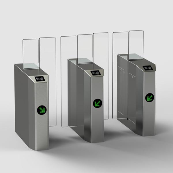 DC 24V Motor Airport Turnstile Entry System with 10mm Acrylic Wing Panel and 30 Person/Minute Flow Rate