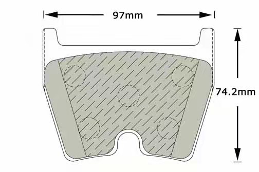 зона диска тормозных колодок 57mm автомобиля ПК GT8 8 97mm Semi металлическая