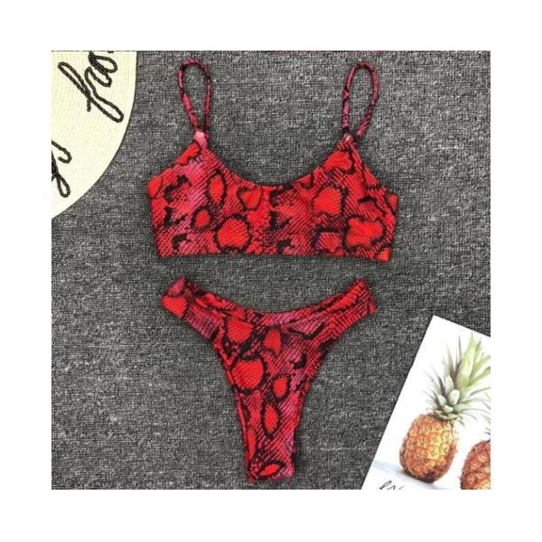 Womail Alluring Biquini Leopard Printed Bikini Push-Up Padded Swimwear Women's