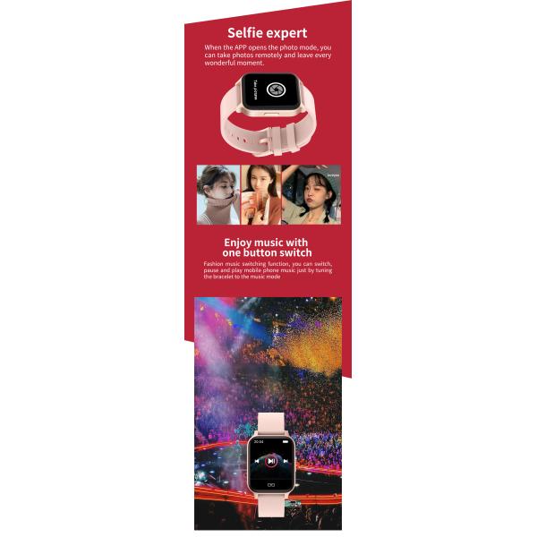 Polymer Rechargeable Fitness Tracker Smartwatch 260mA Calorie Count