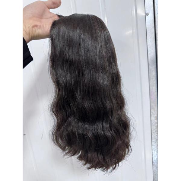 Factory supply 100% human hair silk top wig Kosher wig for white women natural looking human hair wig for wholesale