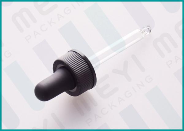 Monprene Bulb Dropper For Glass Dropper Bottles , Black Essential Oil Dropper 