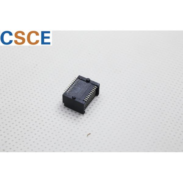 Black SFP Socket Fiber Optic SFP Connector Contacts Material Phosphor Bronze