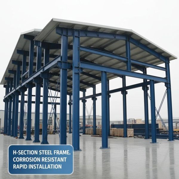 Corrosion Resistant Steel Structure Workshop Robust Pre Engineered Workshop