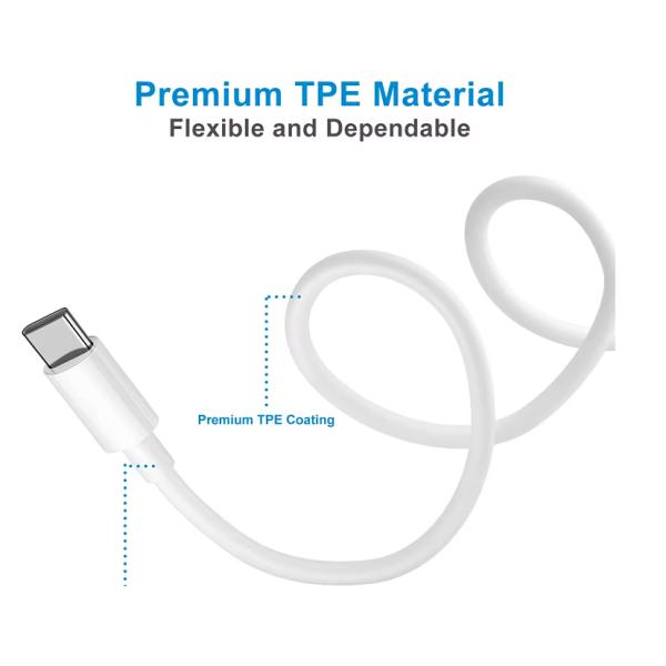Белый цвет USB 2.0 Type-C TO Type-C Кабель передачи данных 5V1A 9V3A 12V5A 20V5A OEM