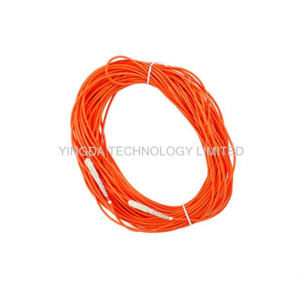SC гибкого провода оптического волокна LSZH - SC с симплексным бежевым расквартировывая Орандж/кабелем волокна Corning