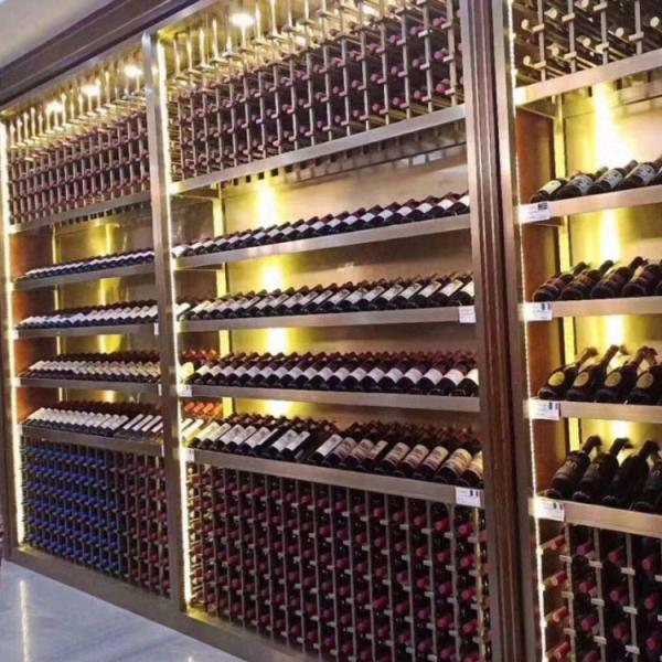 Stainless Steel Classic Wine Cabinet Large Red Wine Storage Cabinet