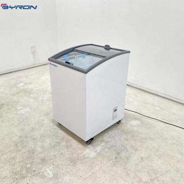 105 Liter Display Deep Freezer Direct Cooling Glass Top Display Freezer