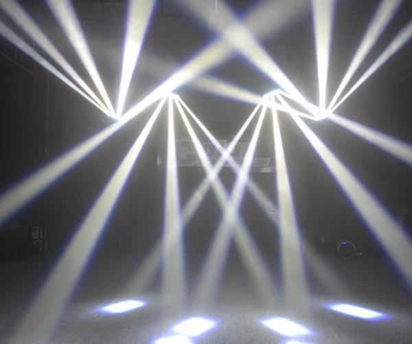 White 5pcs * 8W Moving Head Beam Light White LED Infinite Pan Movement Stage Lighting