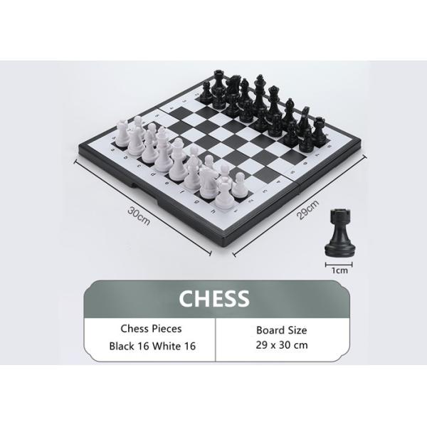 Educational Magnetic Activity Set Folding Chess Board Game with Magnetic Pieces and Portable Design for Kids and Adults