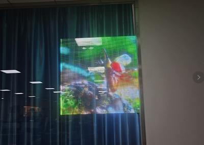 Exposição conduzida transparente da parede da janela de tela do diodo emissor de luz Smart de IP43 400W/Sqm