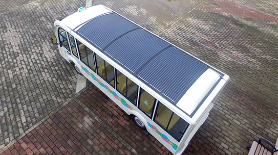 Автомобиль PV солнечный приведенный в действие электрический раскрыл панель солнечных батарей ECO 350 KW гибкую дружелюбную