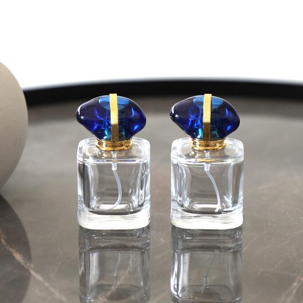Creative Perfumer Glass Bottle With Blue Stone Cap