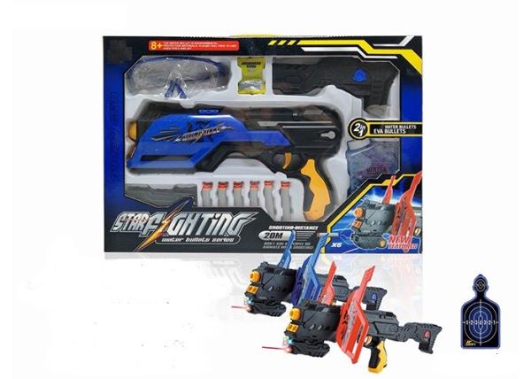 2 In 1 EVA Water Bullet Shooting Blaster Gun Children's Play Toys Age 14 W / Glass