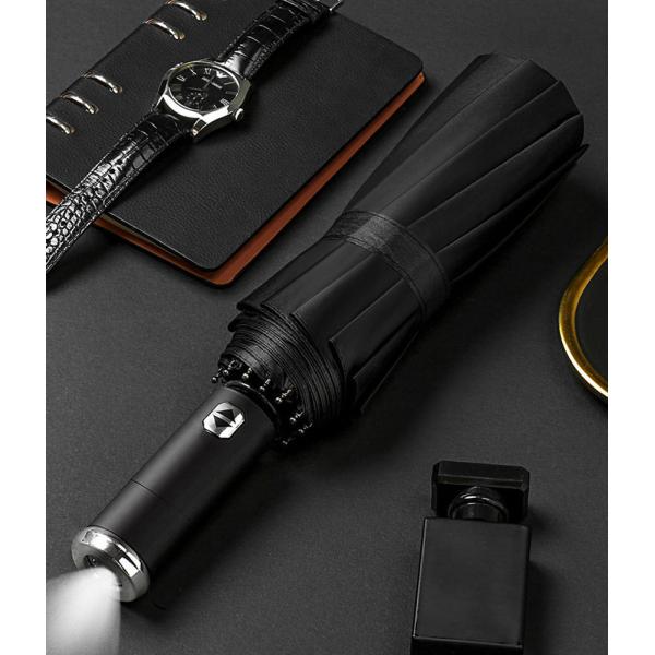 Travel in Luxury Windproof Folding Automatic Open Close Customized Color Led Umbrella