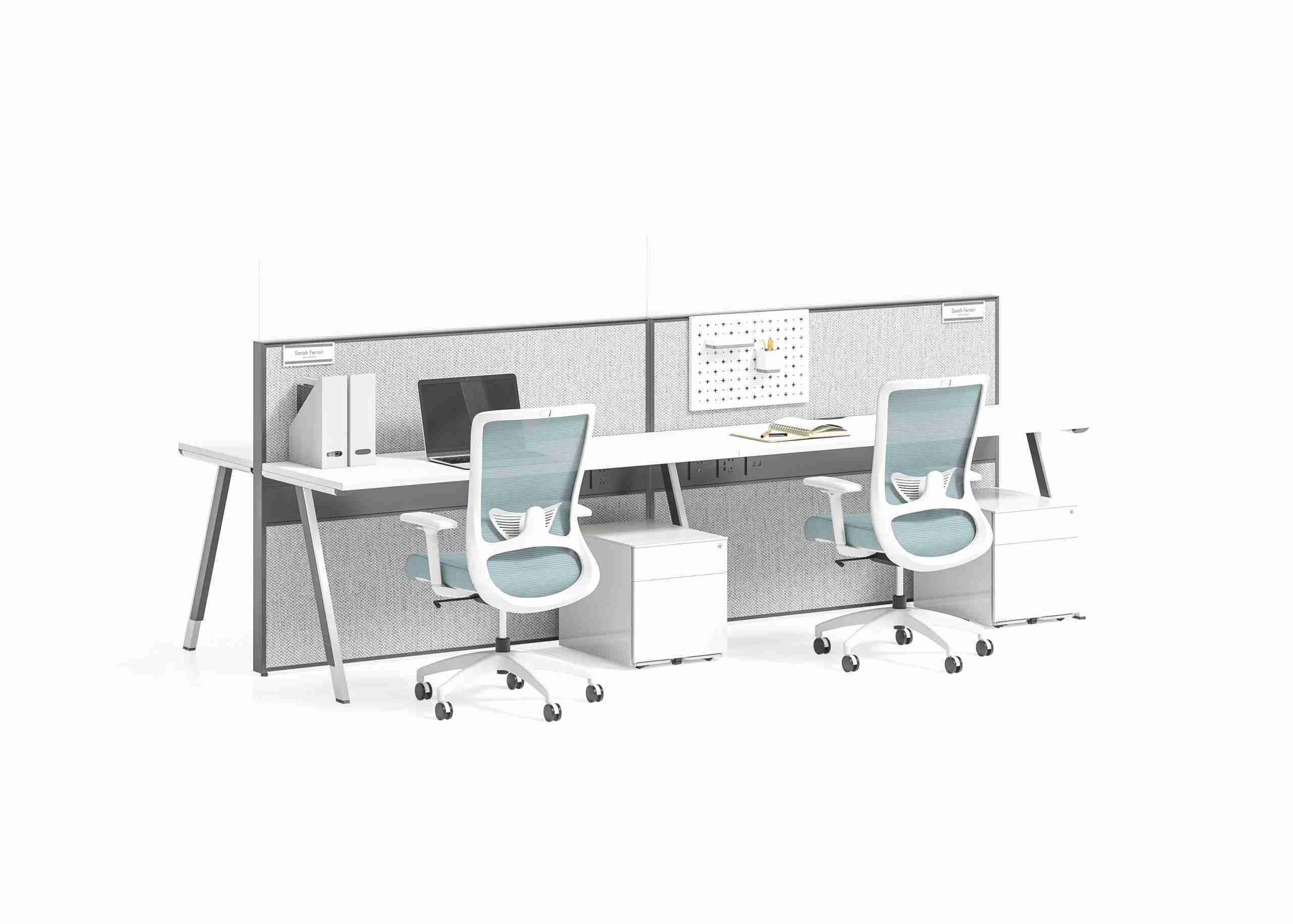 Verdure Office Panel System with 45-Degree Aesthetics, Modular Design for Task-Oriented Workspace