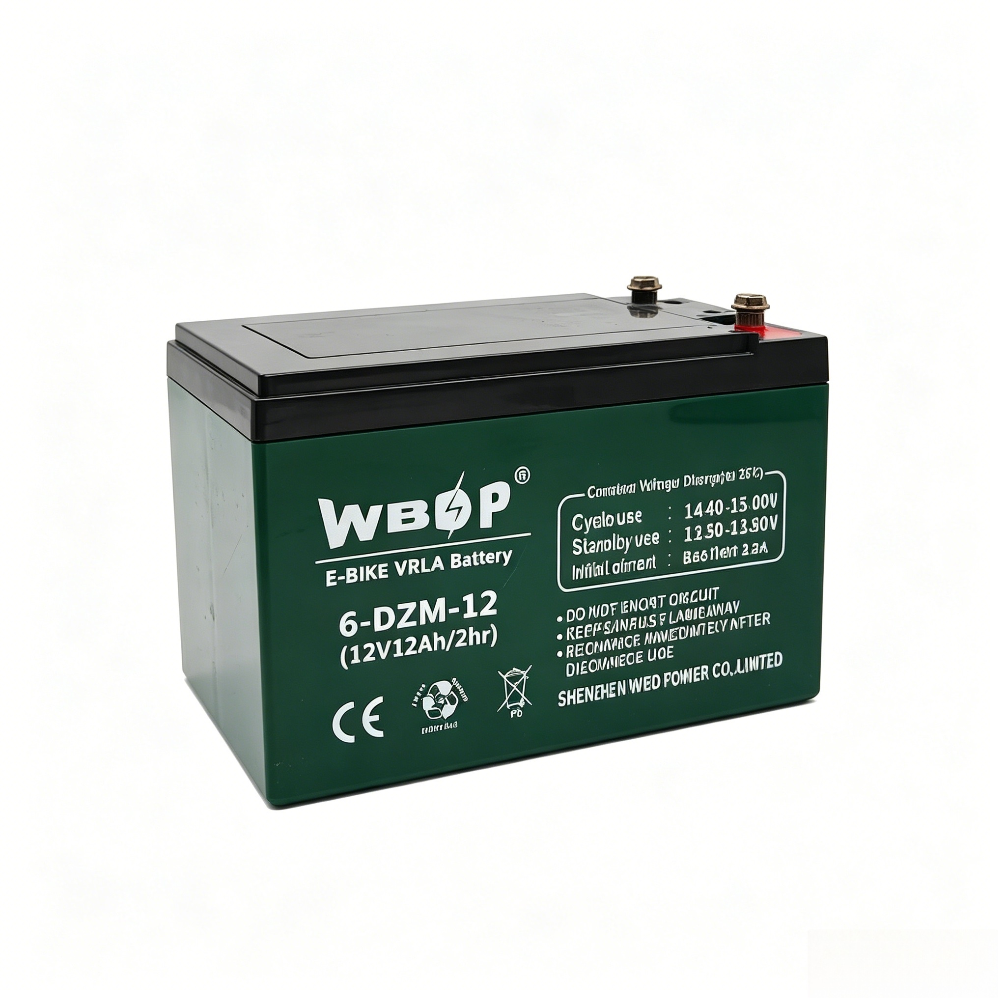 12V 12AH Electric Vehicles Battery Rechargeable Maintenance Free Deep Cycle Battery