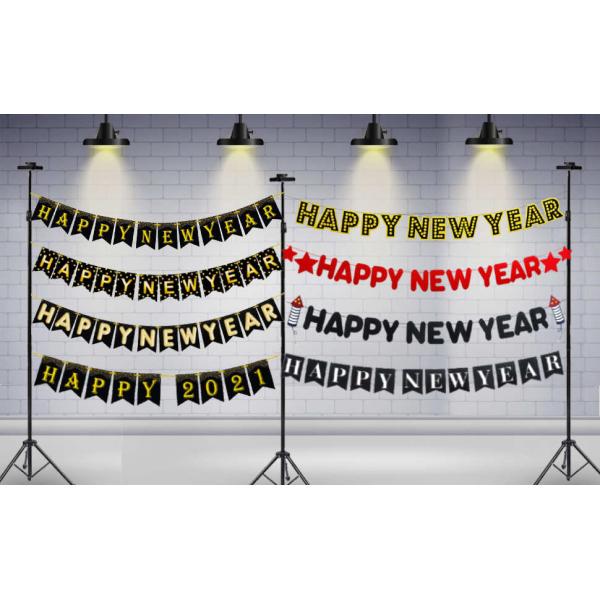 43 Colors Pre Strung 3Mm Nye 2021 Felt Banner With Rocket Cutouts