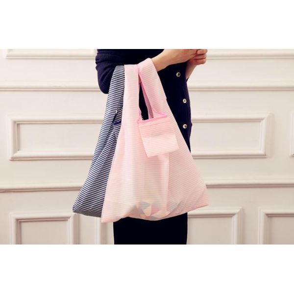 Gelory Eco Friendly Recycled Ripstop Polyester Grocery Bags Reusable Foldable Shopping Bags
