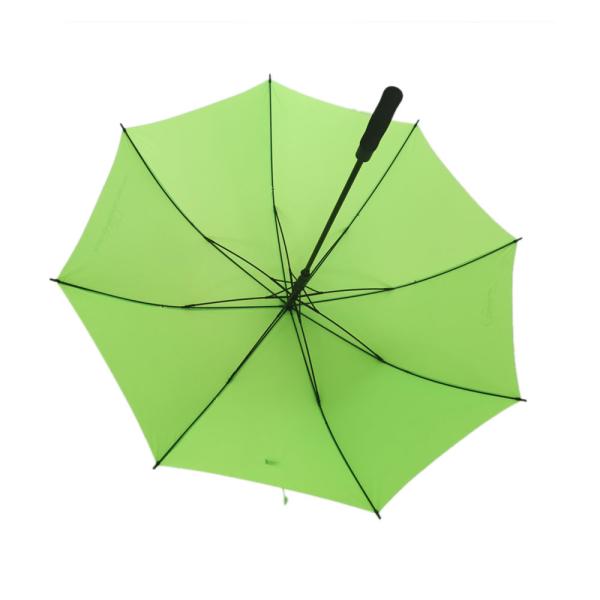 Green Promotional Golf Umbrellas Black Fiberglass Frame And Skidproof Top