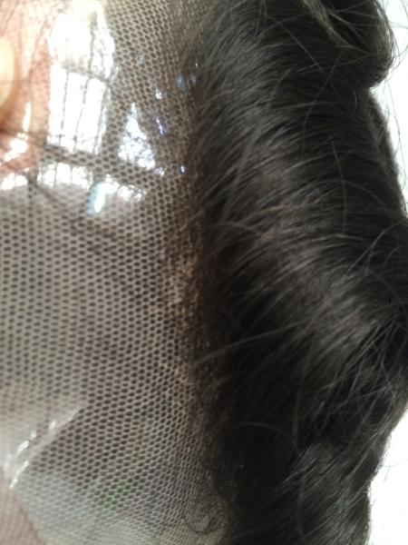 Cheveux toupet pour hommes à entretien facile avec nœuds simples et base en dentelle