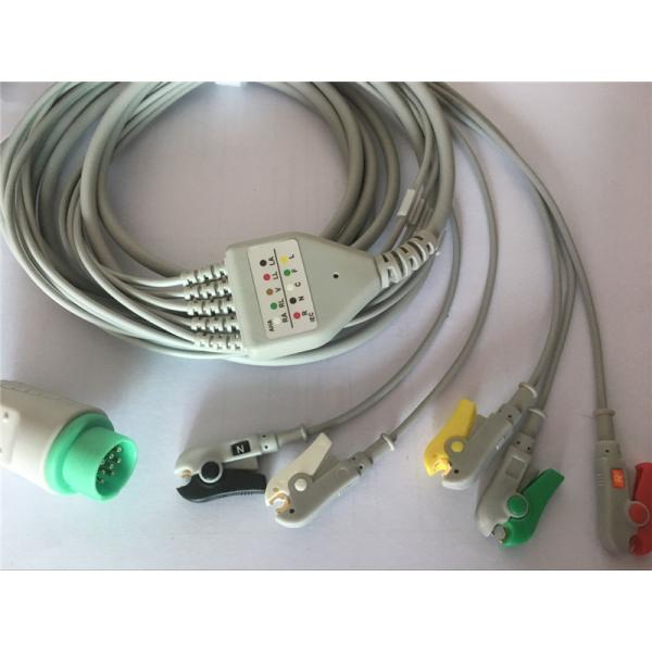 Куртка подводящих проводов 12pin TPU руководства ECG устранимая Ecg Biolight 5