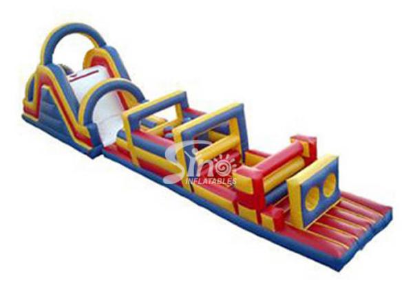 Giant outdoor kids inflatable interactive game with slide on sale
