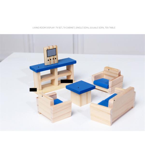 Аксессуары кукольного домика Diy классической 26CM деревянной мебели дома кукол миниатюрные