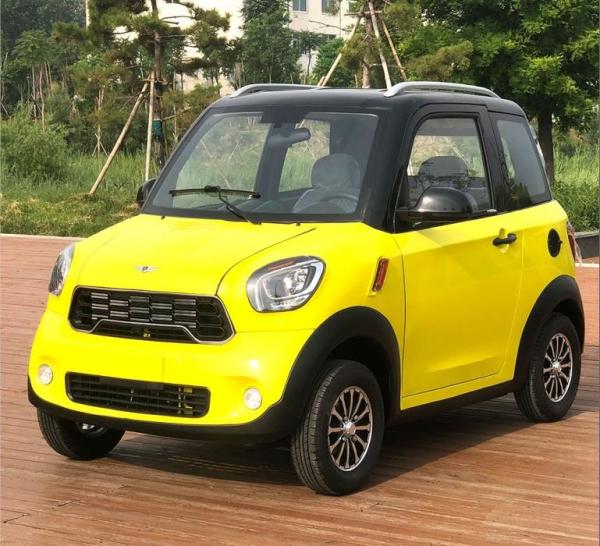 4 Wheels electric car 3 kw low speed electric mini car 2 doors 4 seats with 60V battery