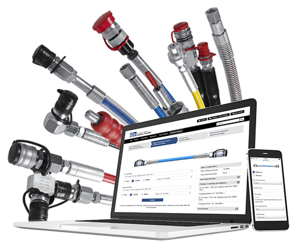 Acoplamientos de manguera hidráulica endurecida a alta presión 300Mpa DN 2,5 mm